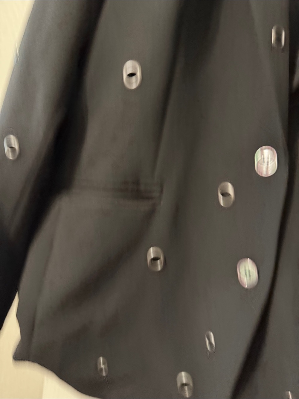 dolan Black Eyelet-Embellished Women's Blazer LARGE - Picture 3 of 4